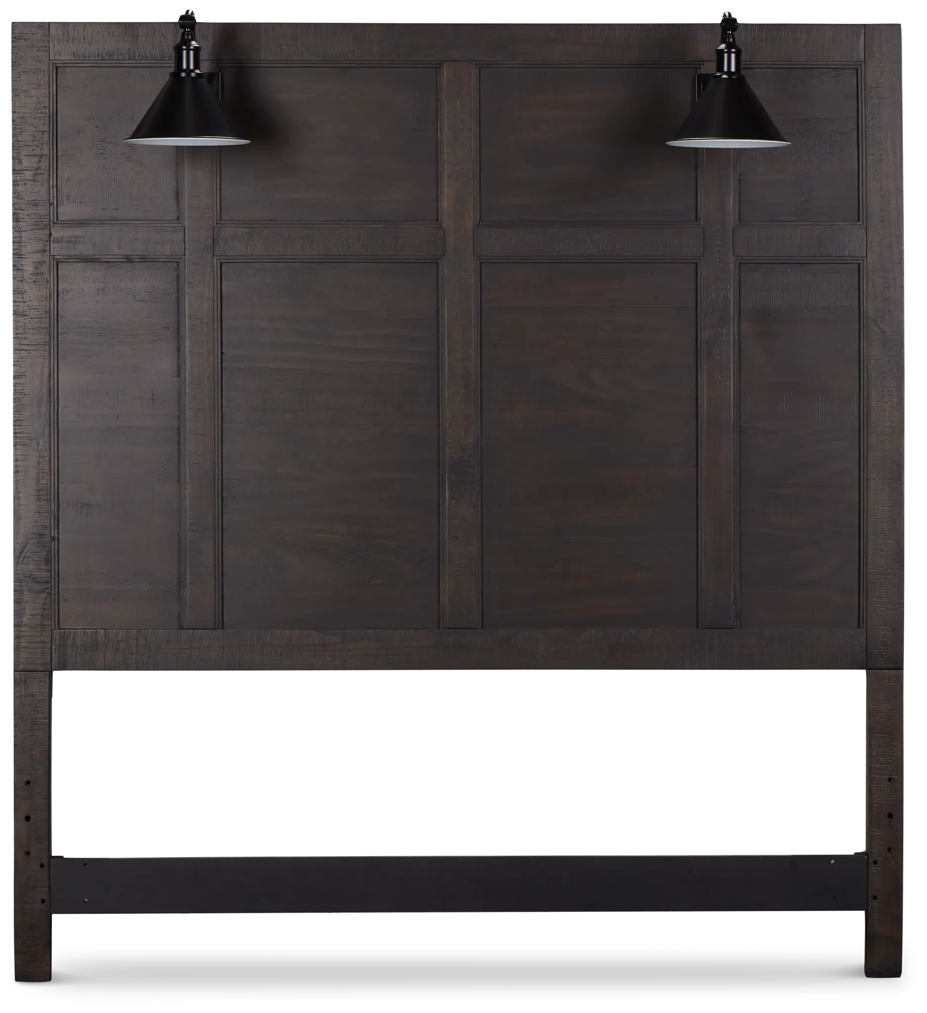 Heron Cove Dark Tone Panel Headboard With Lights Heron Cove Dark Tone Panel Headboard With Lights