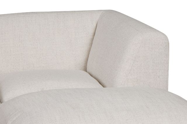 Baylor Light Beige Fabric 4-piece Right Facing Bumper Sectional