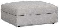 Calista Pewter Fabric Cocktail Ottoman