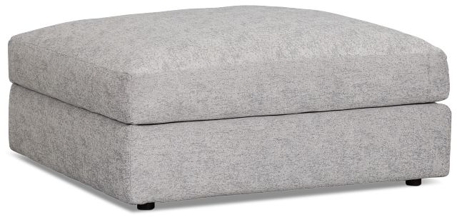 Calista Pewter Fabric Cocktail Ottoman