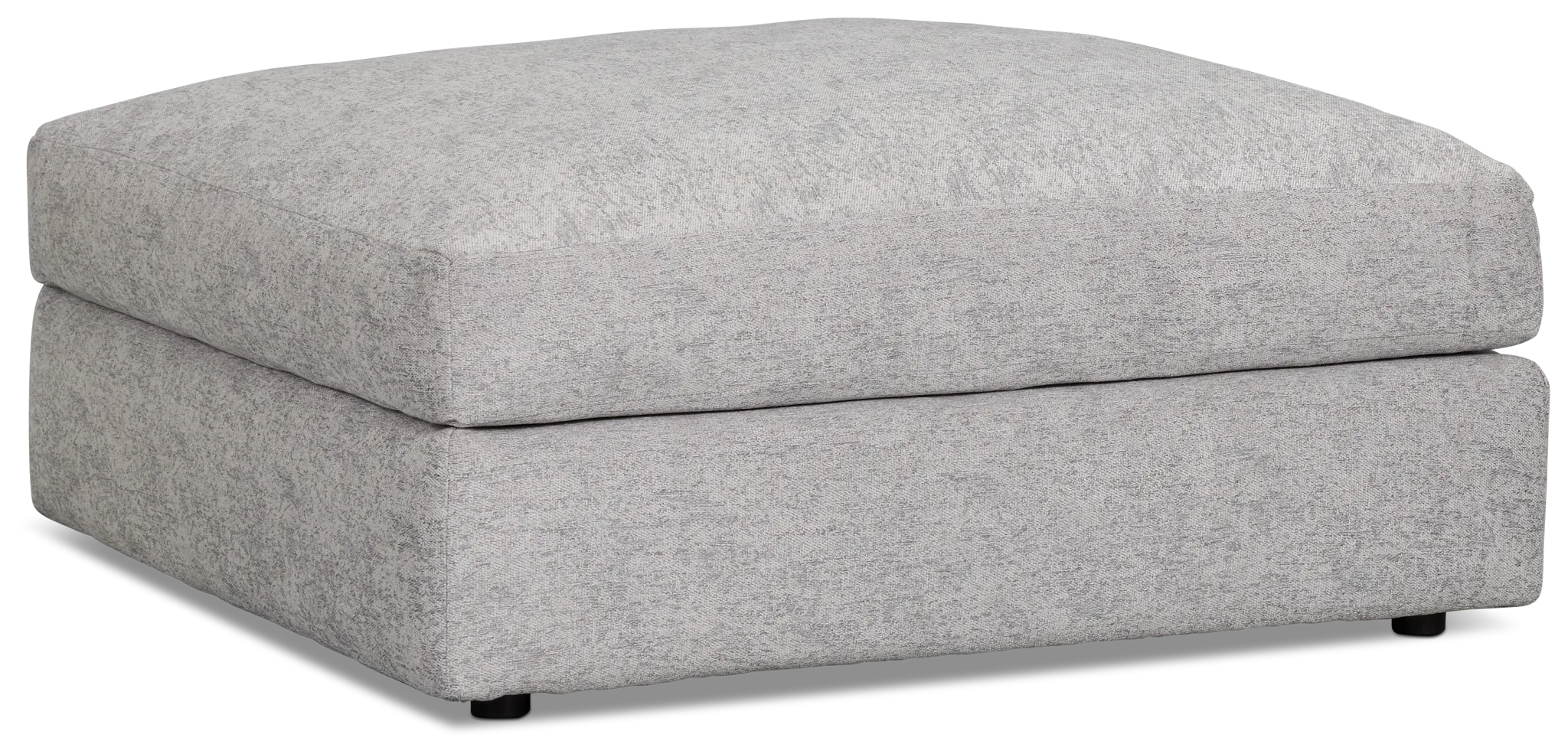 Calista Pewter Fabric Cocktail Ottoman
