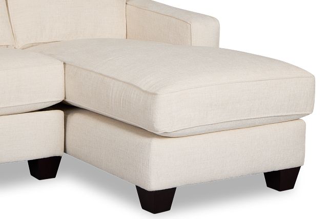 Andie White Fabric U-shaped Sectional