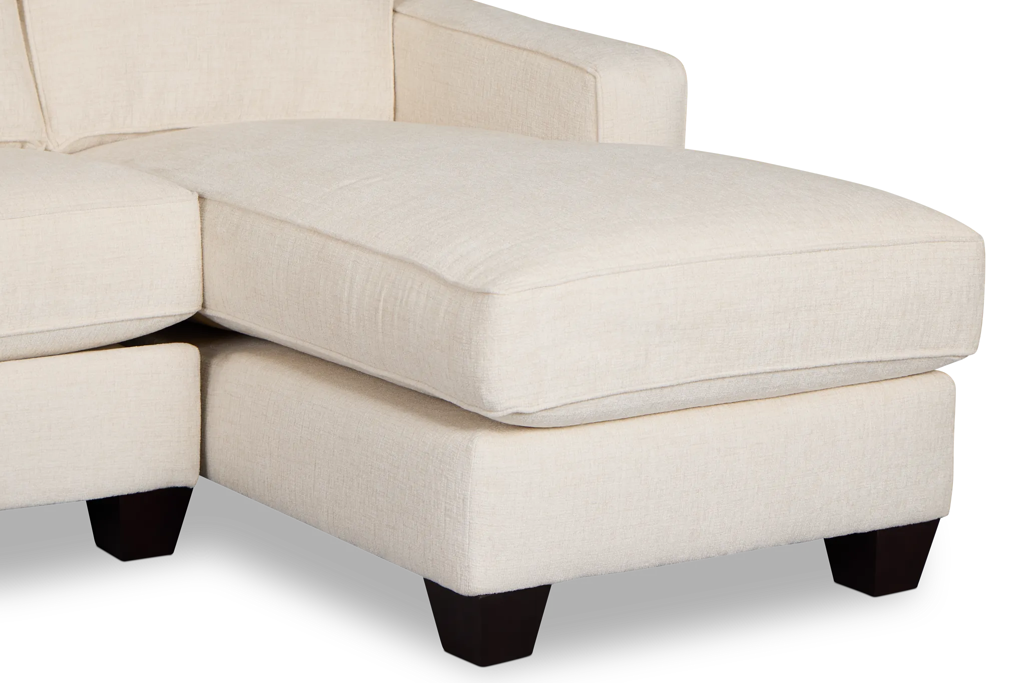 Andie White Fabric U-shaped Sectional