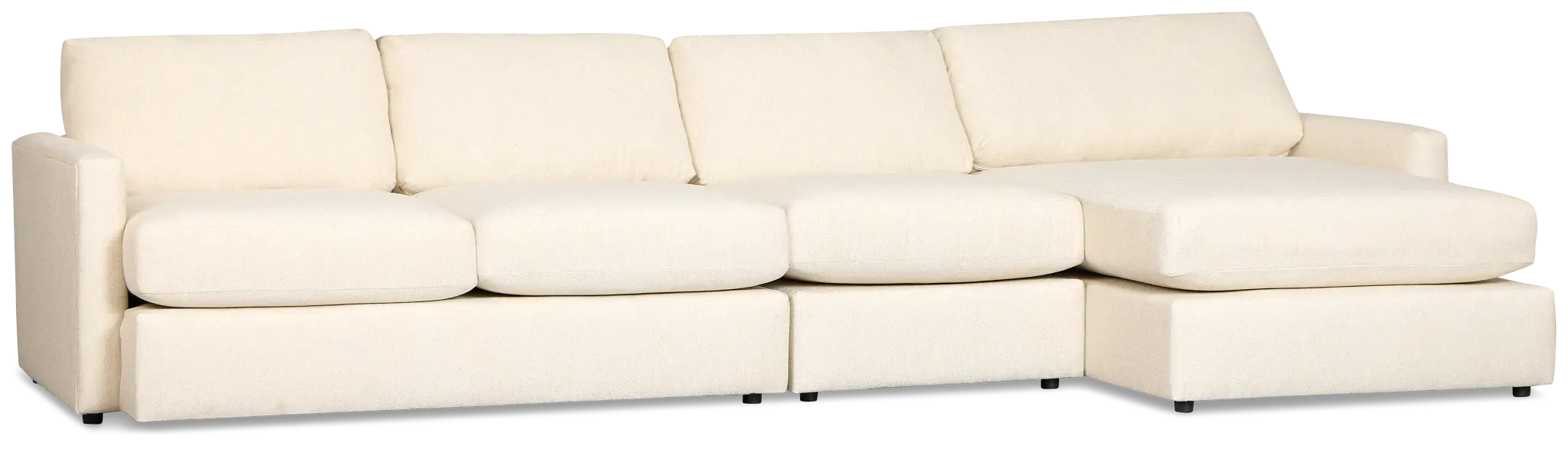 Maxwell Light Beige Fabric Small Right Chaise Sectional Maxwell Light Beige Fabric Small Right Chaise Sectional