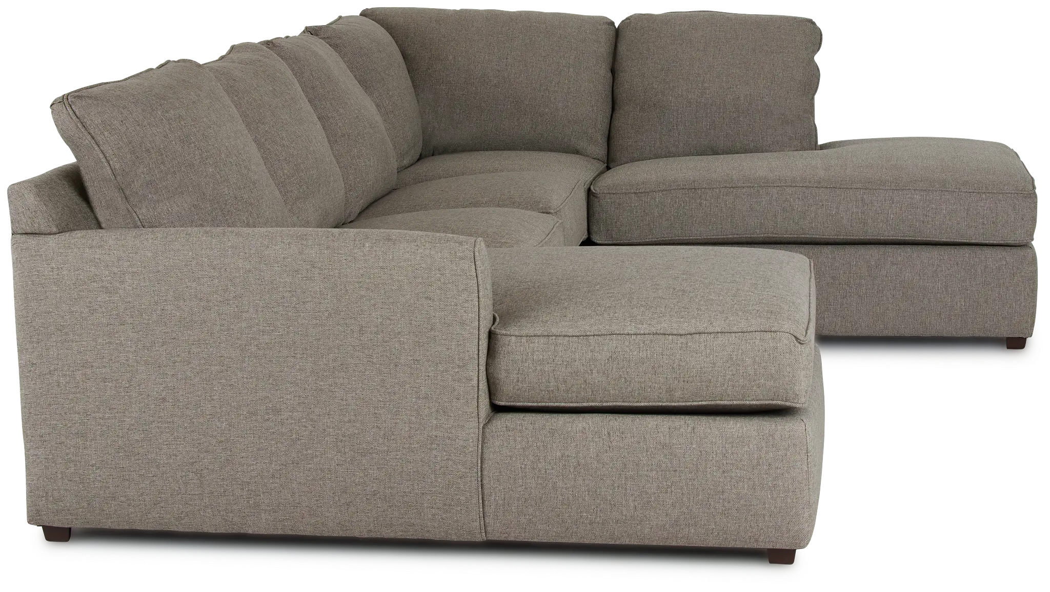 Asheville Brown Fabric Small Right Bumper Sectional Asheville Brown Fabric Small Right Bumper Sectional
