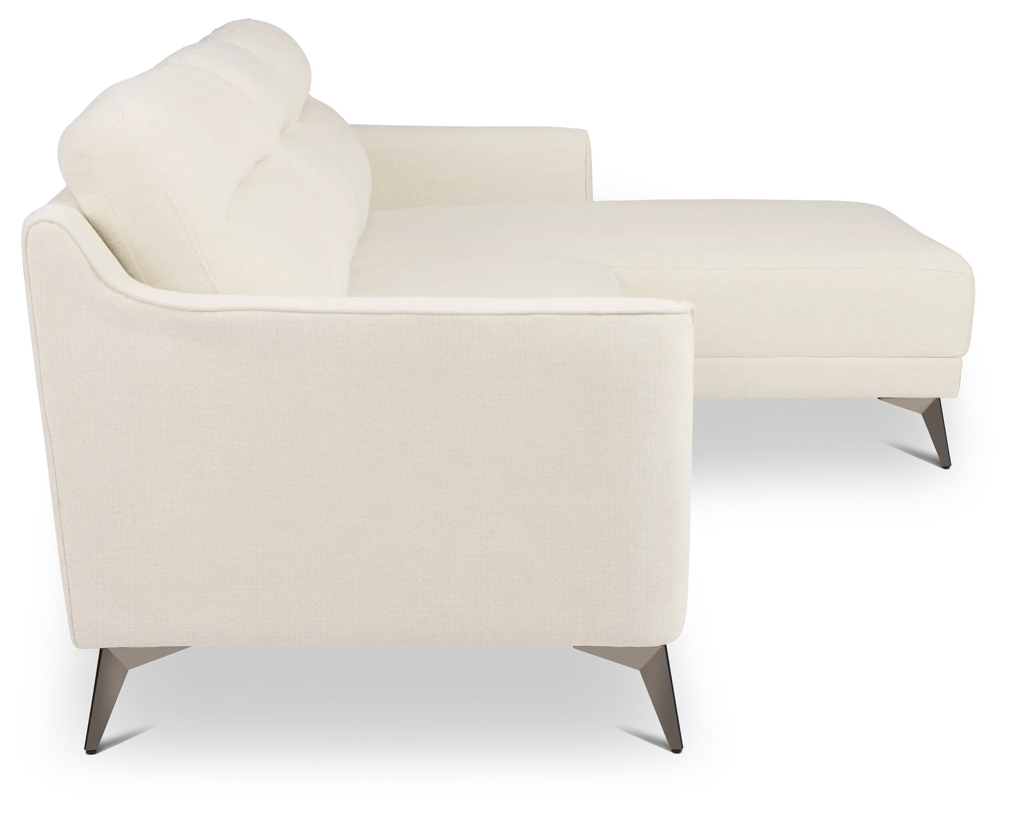 Talia Light Beige Fabric Right Chaise Sectional