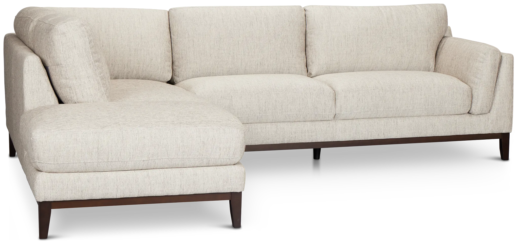 Wesley Gray Fabric Small Left Bumper Sectional