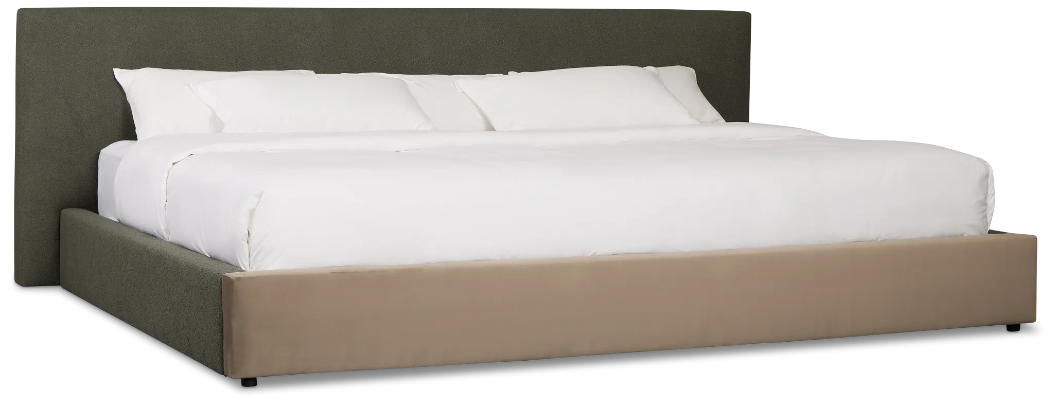 Grayton Sutton Green 44" Upholstered Platform Bed