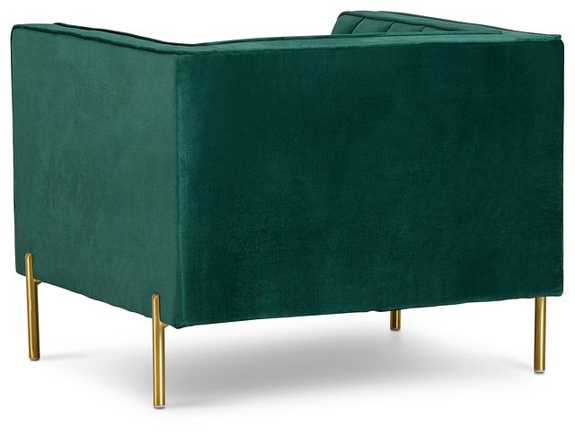 Bella Dark Green Velvet Chair (4)