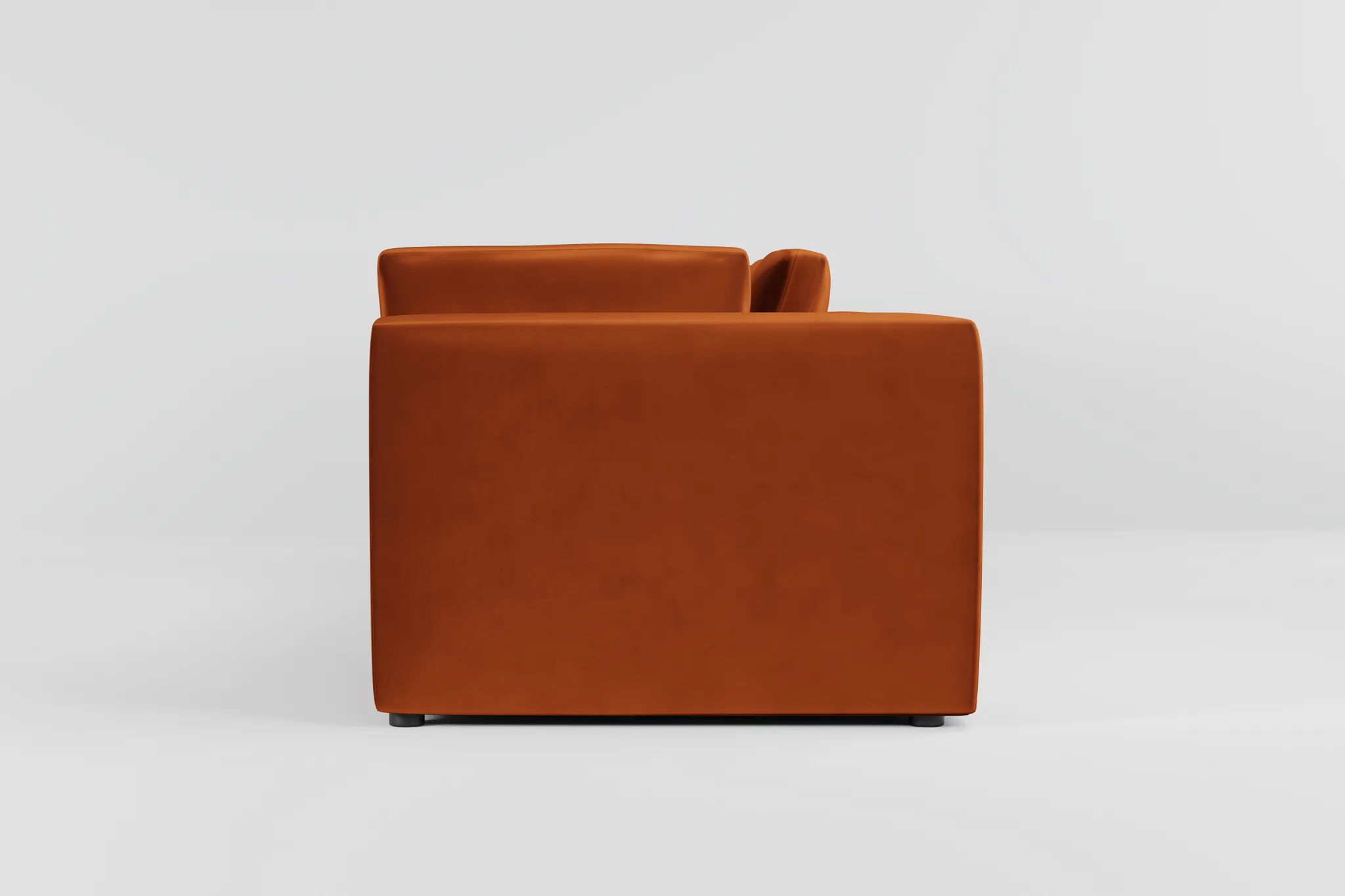 Destin Joya Orange Velvet 3-piece Modular Sofa