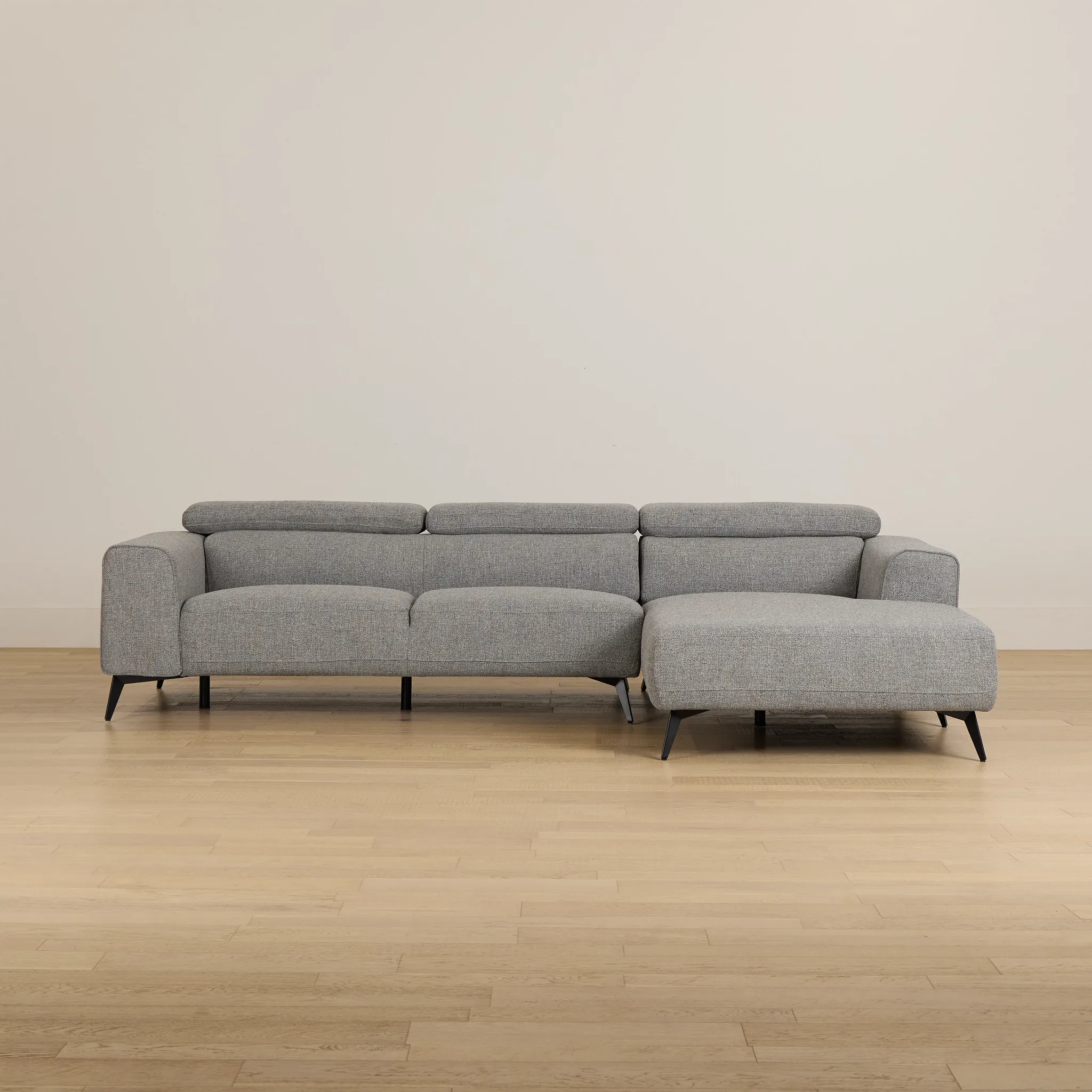 Alina Dark Gray Fabric Right Chaise Sectional