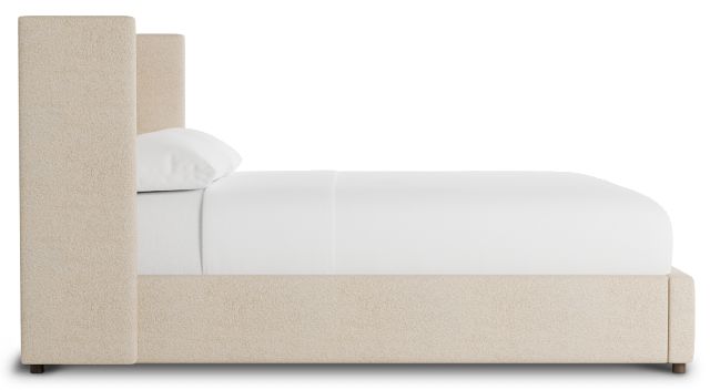 Captiva Sutton Beige 48" Upholstered Shelter Bed
