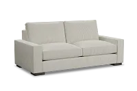 Edgewater Lucy Light Beige 84" Sofa W/ 2 Cushions