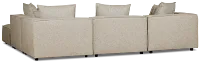 Tatum Beige Fabric 4-piece Modular Sectional