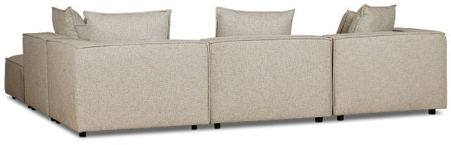 Tatum Beige Fabric 4-piece Modular Sectional