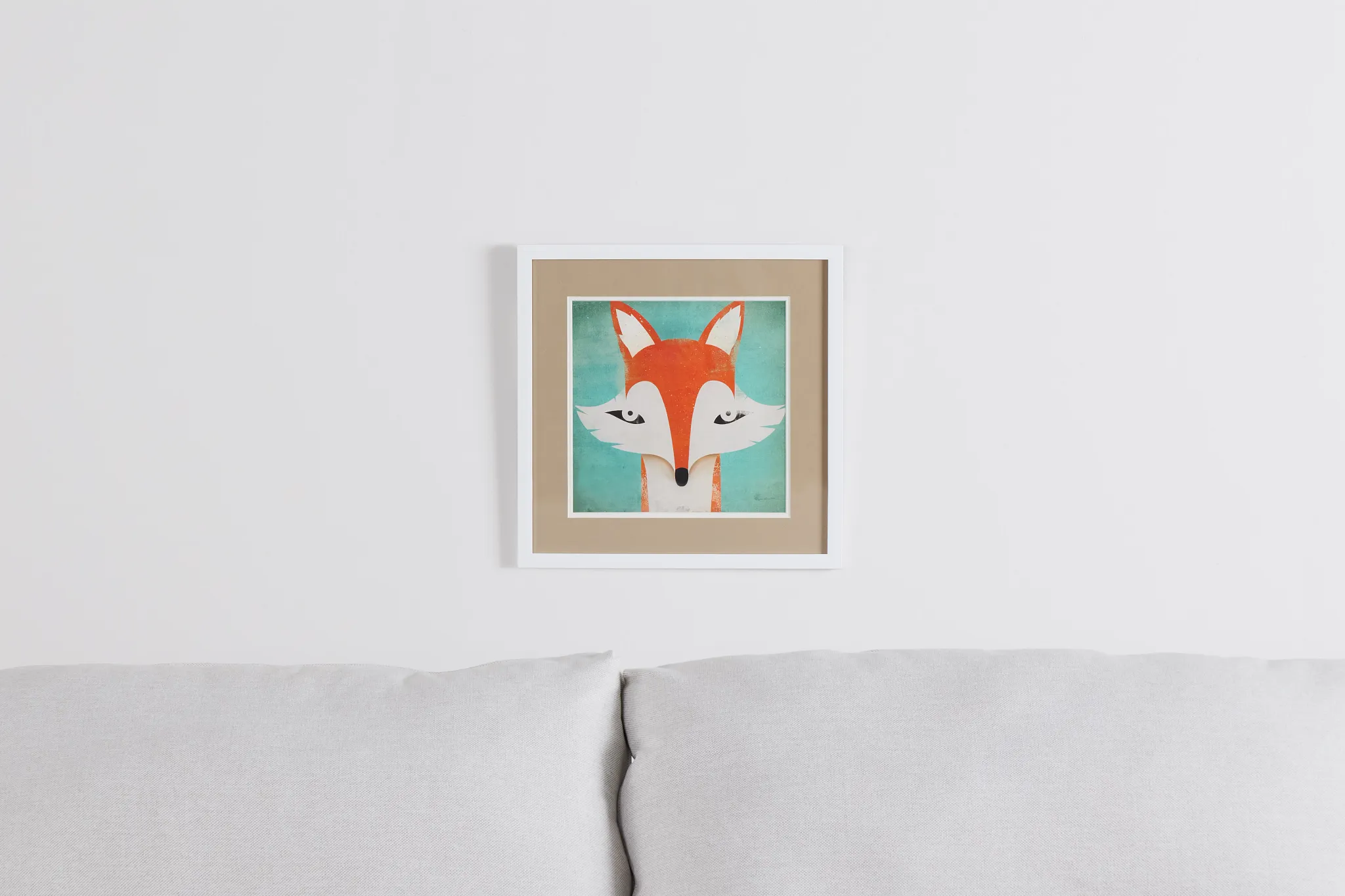 Fox Orange Framed Wall Art