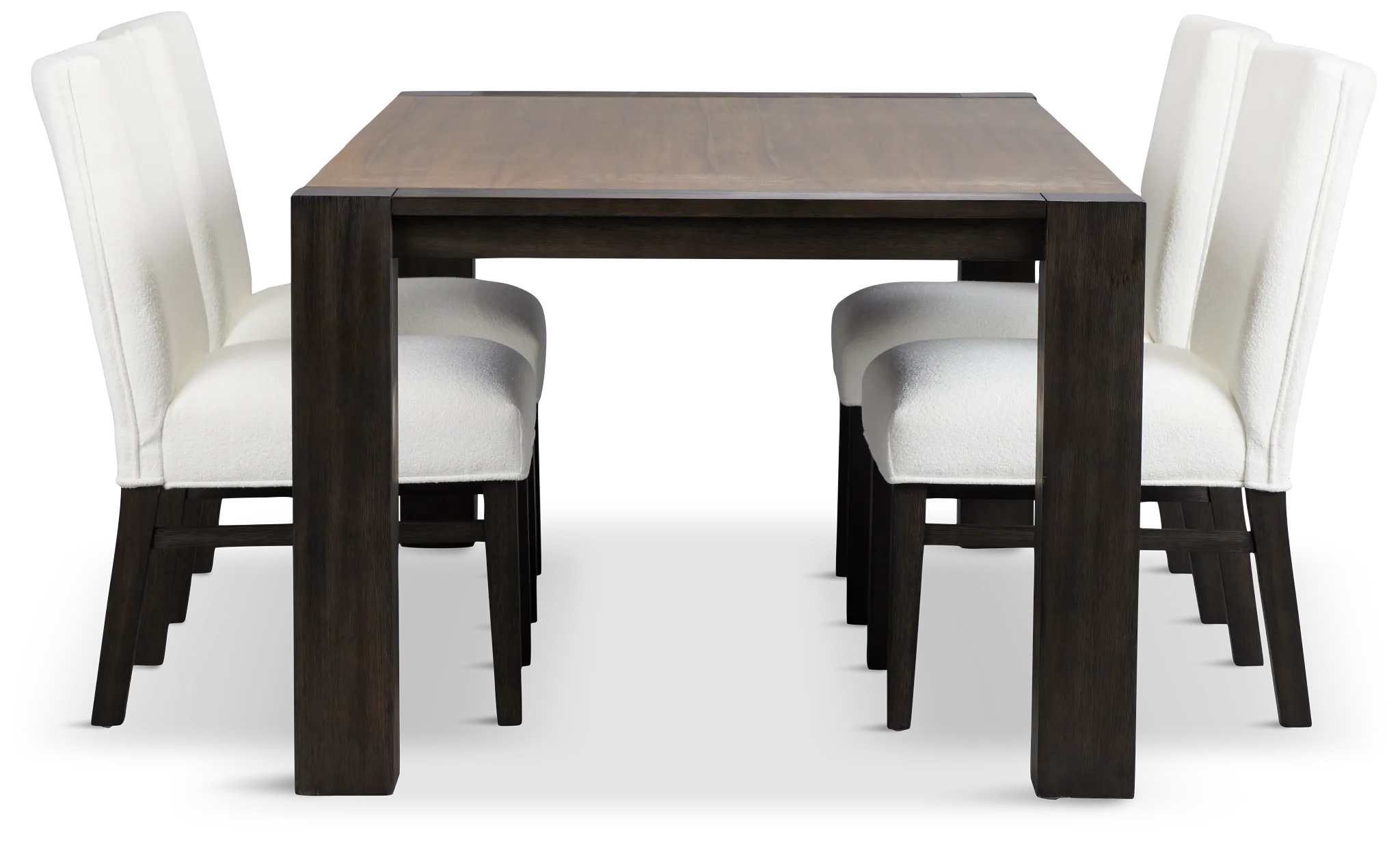 Jackson Two-tone Rectangular Table & 4 Upholstered Chairs