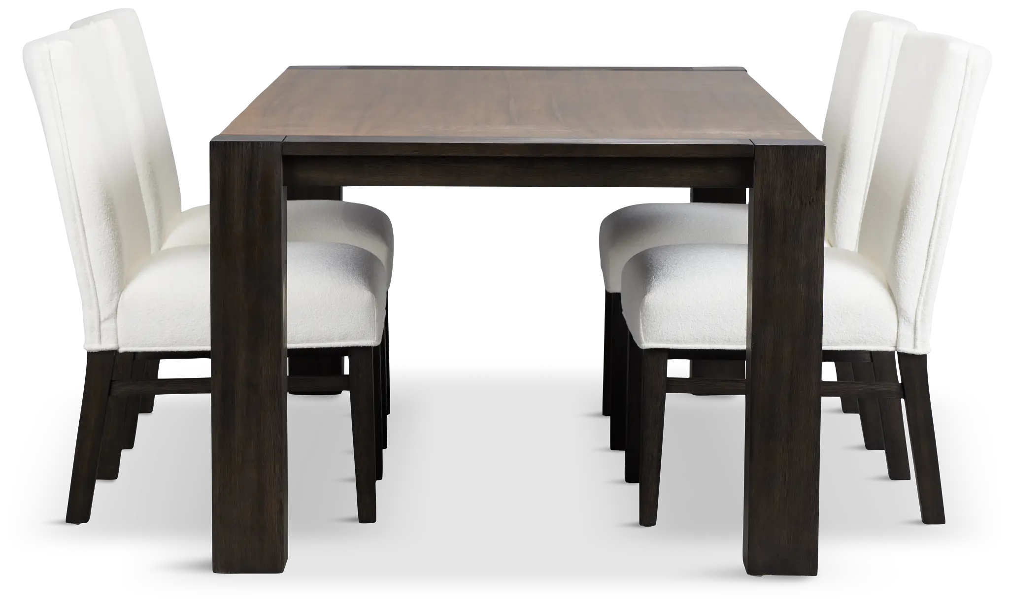 Jackson Two-tone Rectangular Table & 4 Upholstered Chairs Jackson Two-tone Rectangular Table & 4 Upholstered Chairs