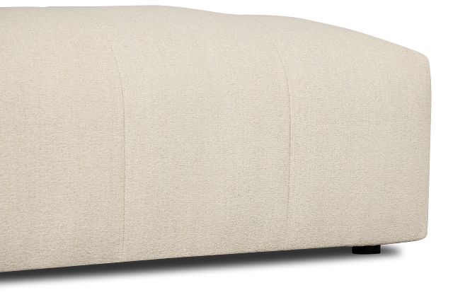 Remi Light Beige Fabric Ottoman