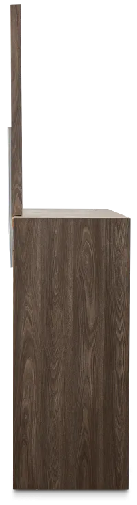 Warren Two-tone Stone Dresser & Mirror