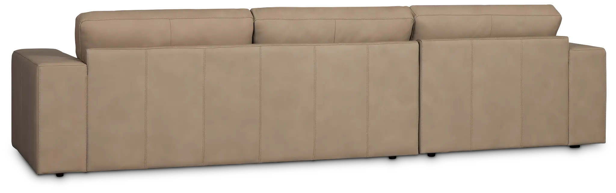 Kellan Taupe Leather Left Chaise Sectional Kellan Taupe Leather Left Chaise Sectional
