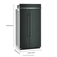 Kitchenaid 742 Series Green 42" Built In Side By Side Refrigerator