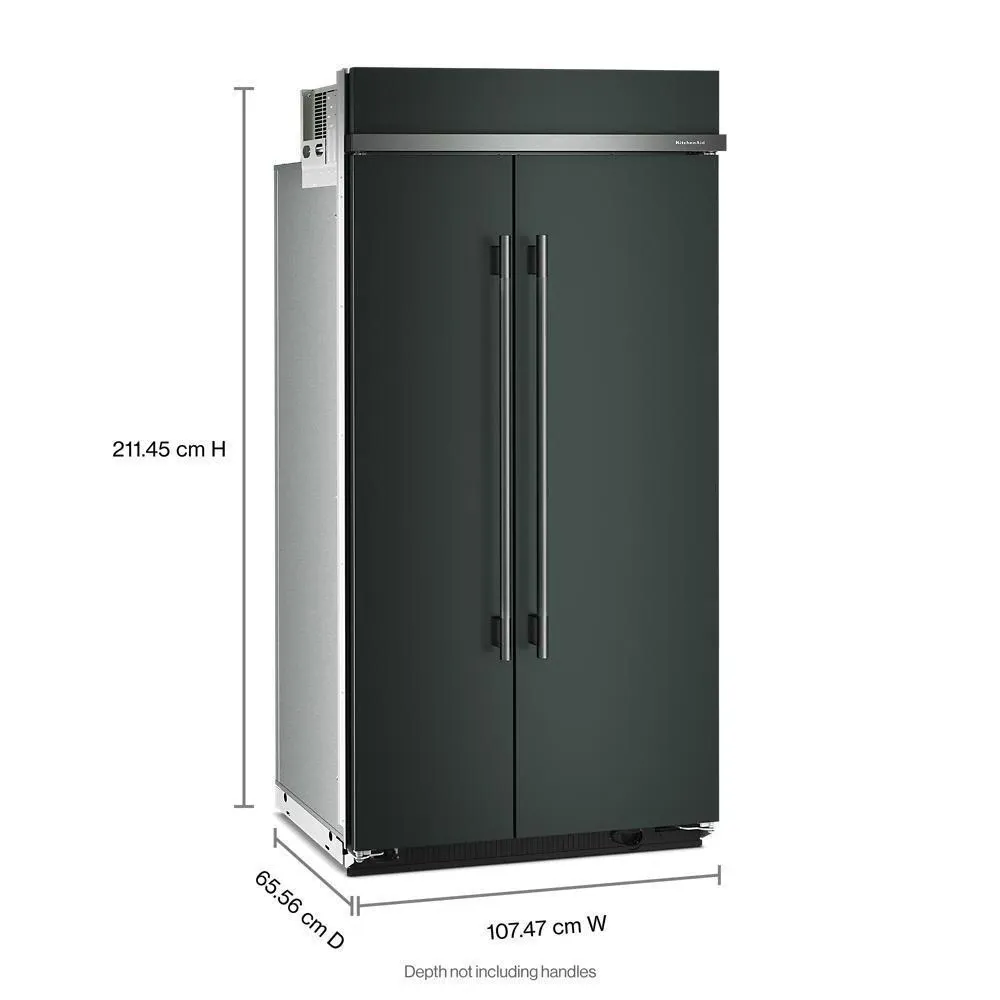Kitchenaid 742 Series Green 42" Built In Side By Side Refrigerator