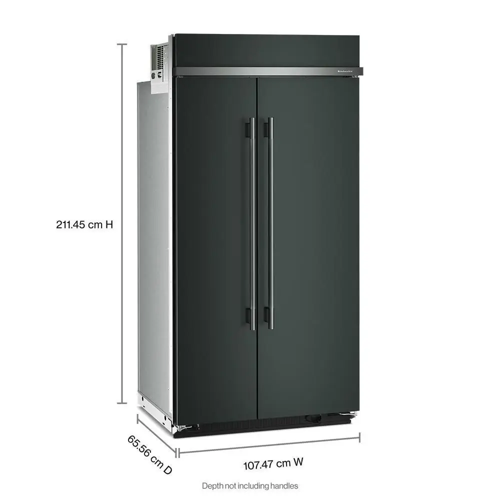 Kitchenaid 742 Series Green 42" Built In Side By Side Refrigerator Kitchenaid 742 Series Green 42" Built In Side By Side Refrigerator