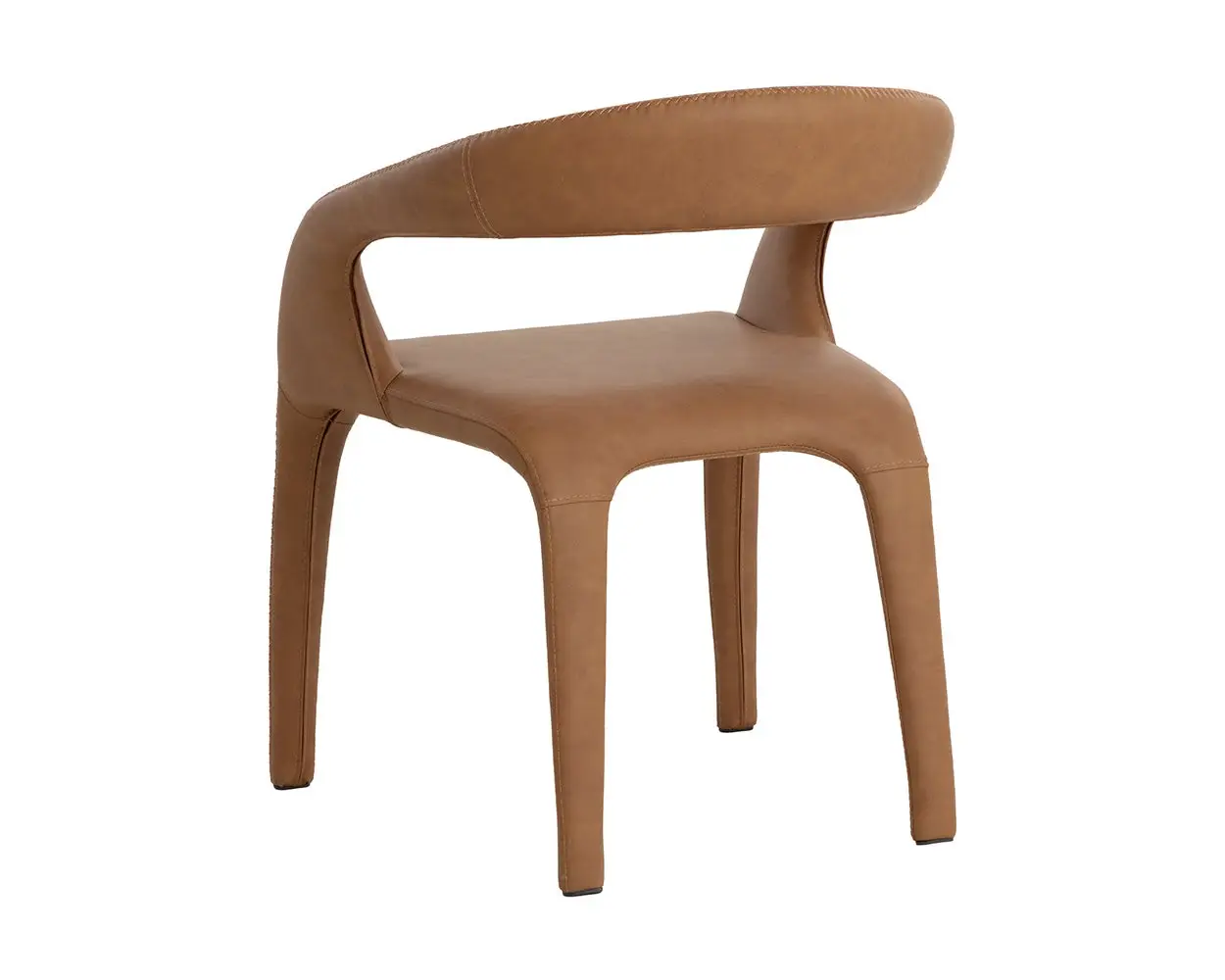 Celly Brown Curved Upholstered Arm Chair Celly Brown Curved Upholstered Arm Chair