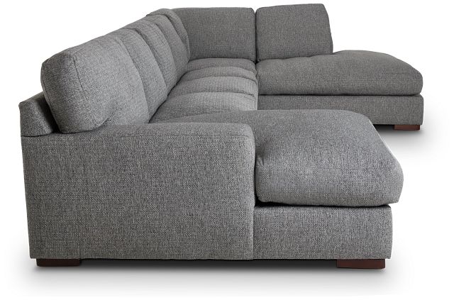 Veronica Dark Gray Down Large Right Bumper Sectional