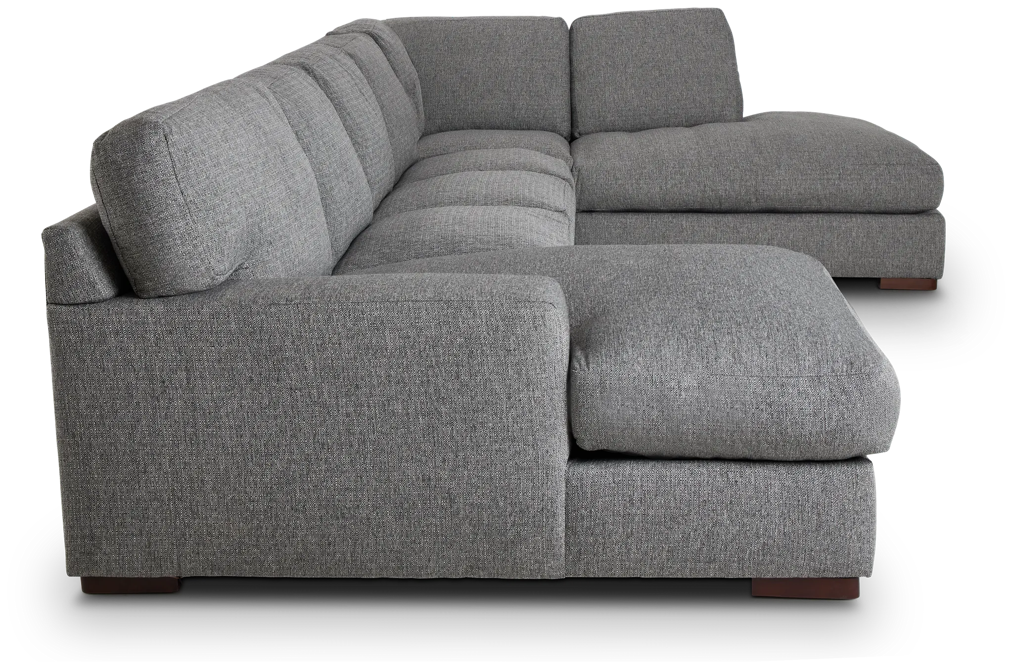 Veronica Dark Gray Down Large Right Bumper Sectional