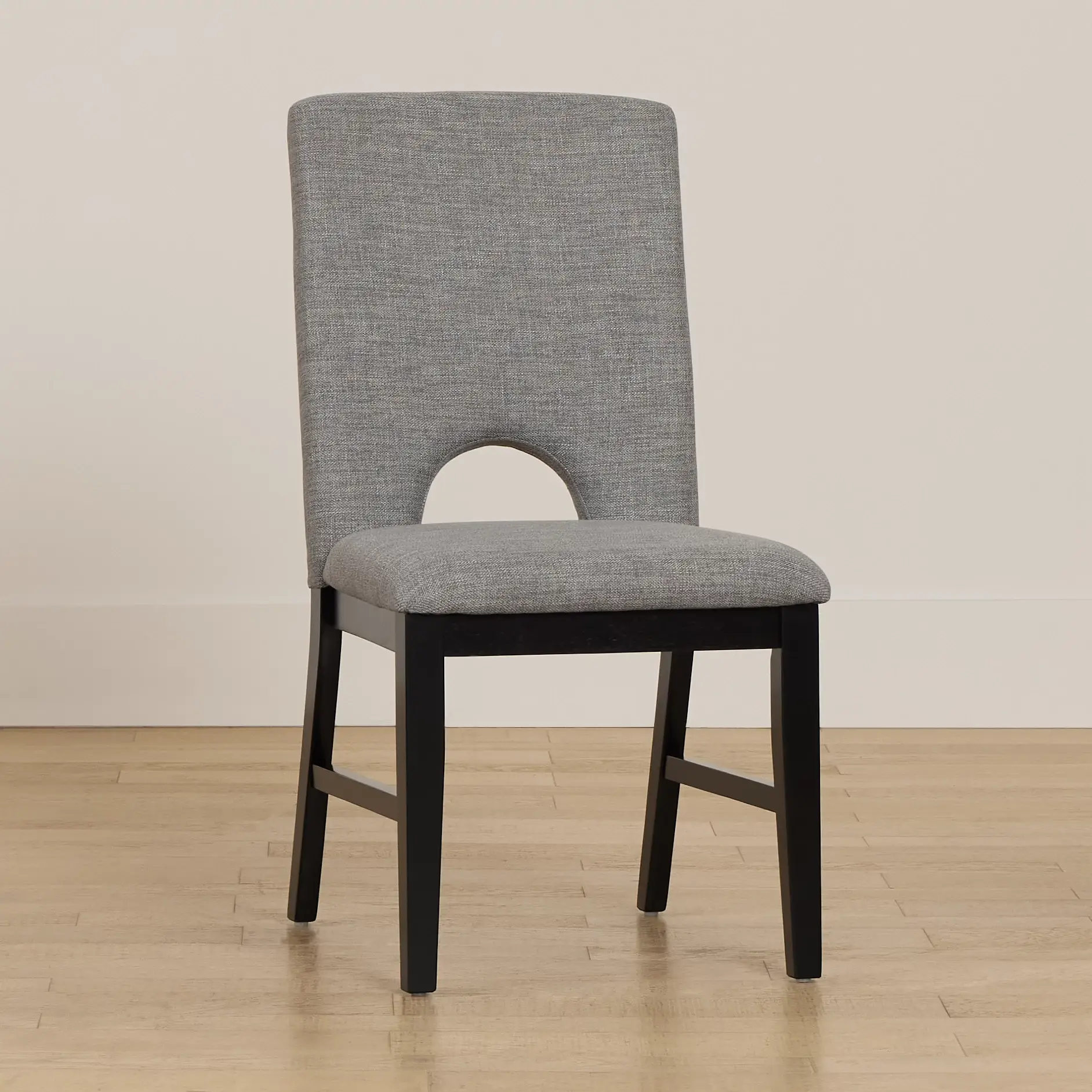 Oxford Gray Curved Upholstered Side Chair Oxford Gray Curved Upholstered Side Chair