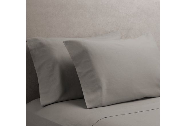 Linen Blend Gray Sheet Set