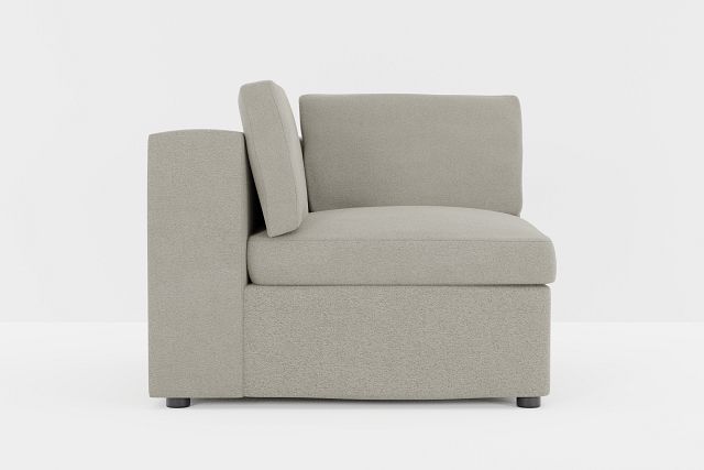 Destin Elite Gray Fabric Corner Chair