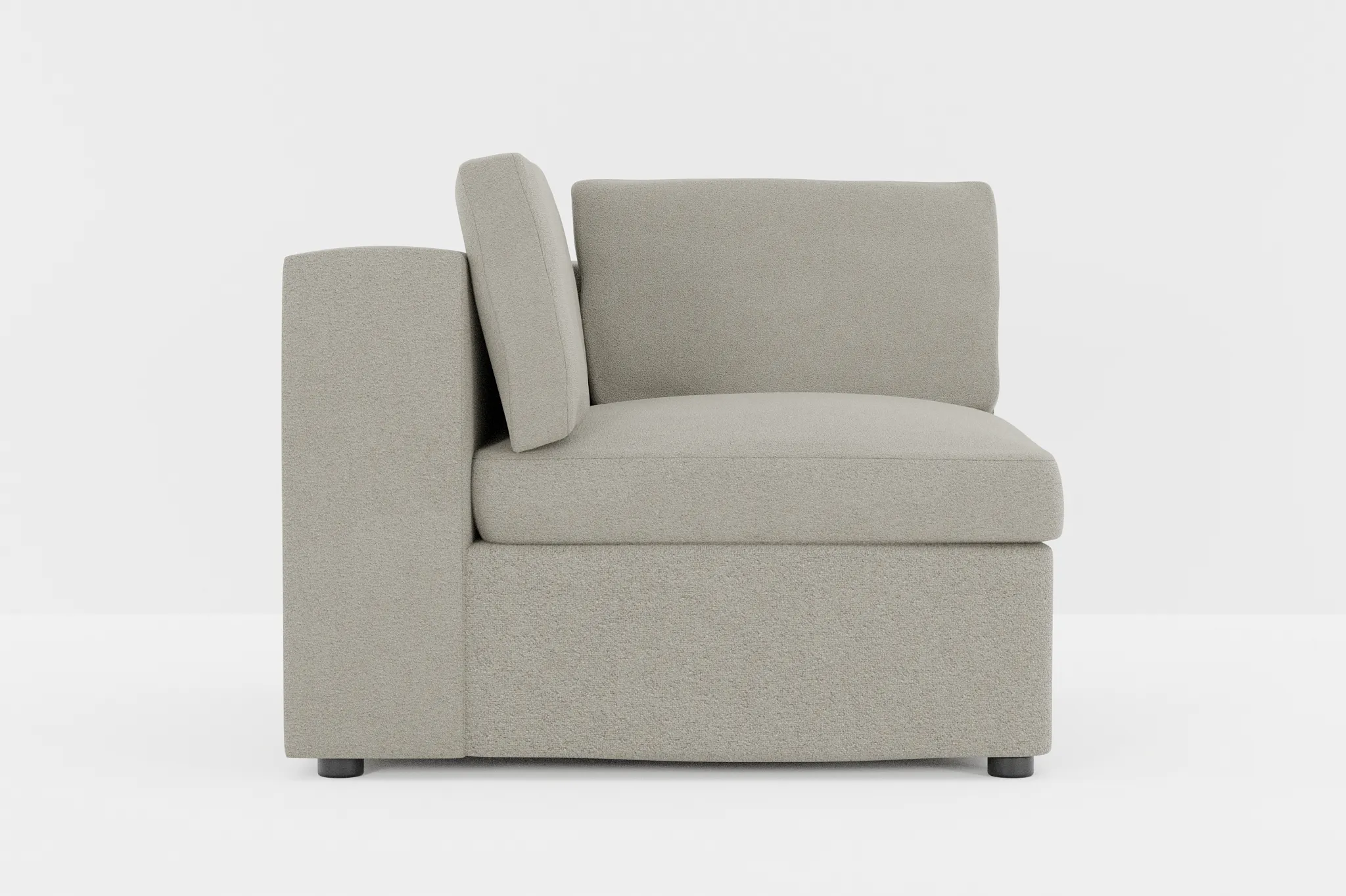 Destin Elite Gray Fabric Corner Chair