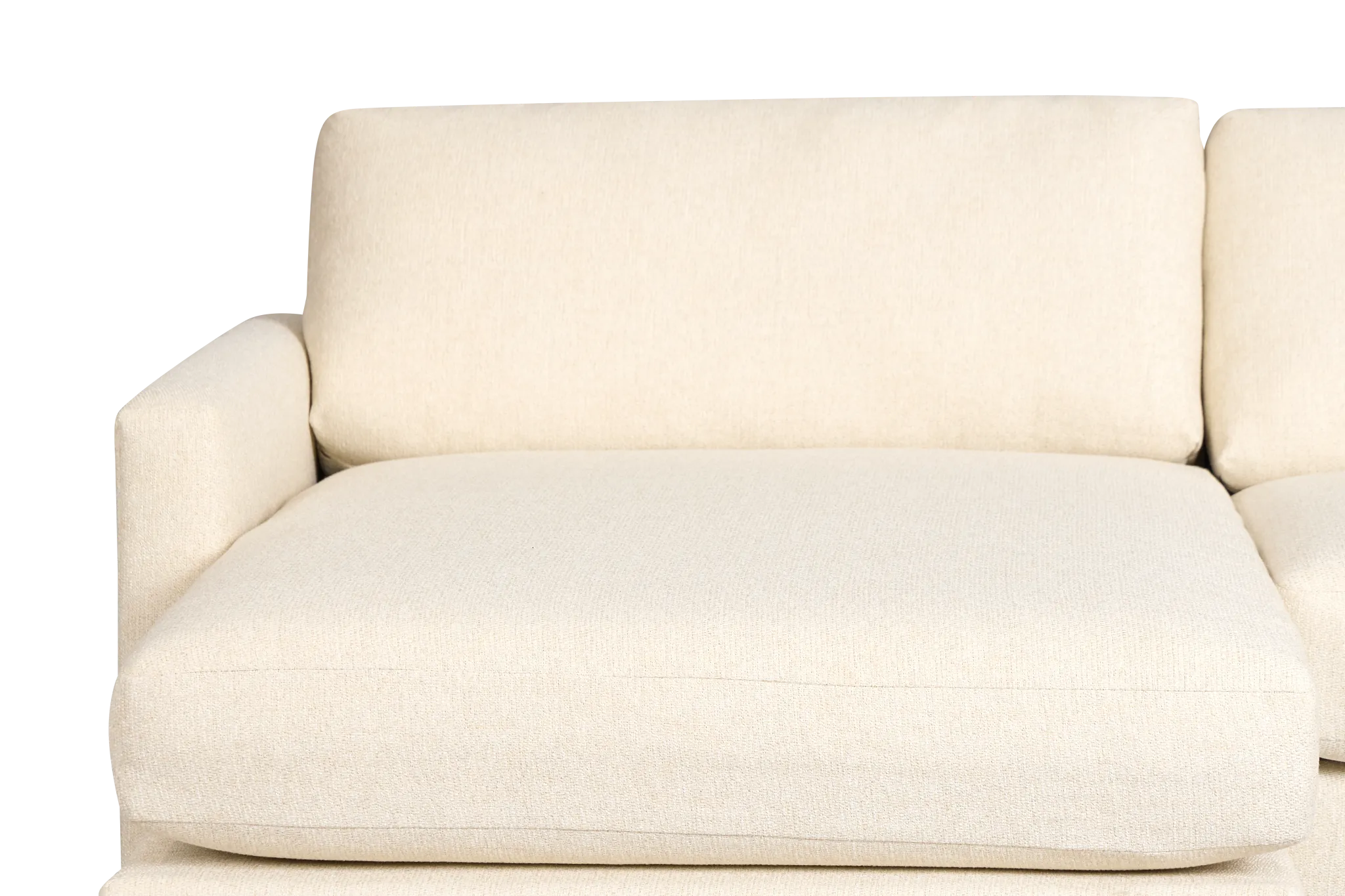 Maxwell Light Beige Fabric Left Chaise Sectional