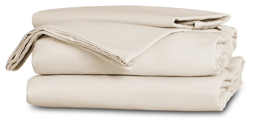 Rest & Renew Cotton Sateen Beige 300 Thread Duvet Set