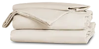 Rest & Renew Cotton Sateen Beige 300 Thread Duvet Set