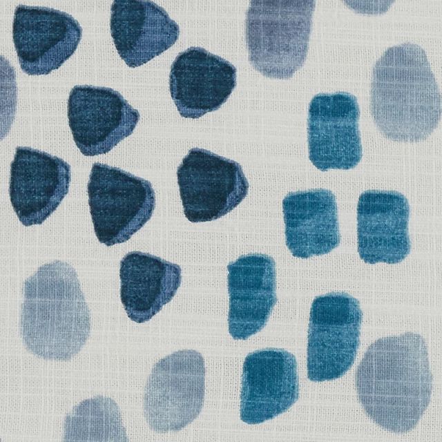 Pfeifer Blue Fabric Lumbar Accent Pillow