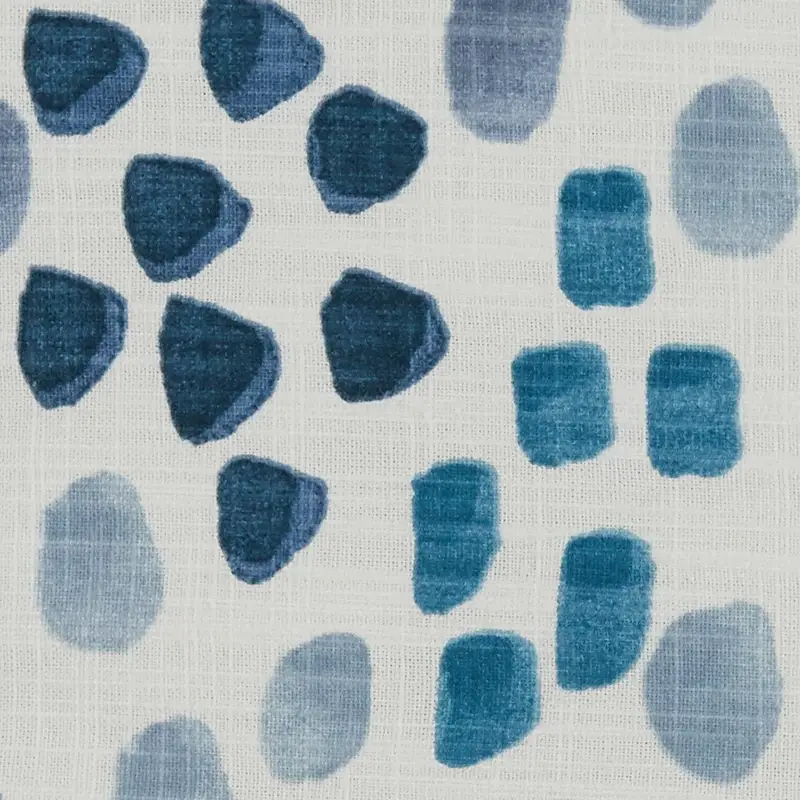BLUE Pfeifer Blue Fabric Cocktail Ottoman