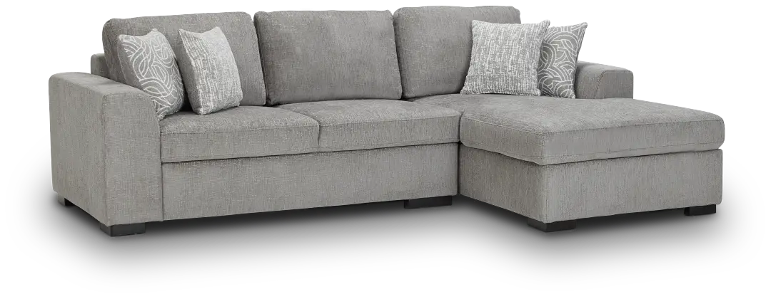 Blakely Gray Fabric Small Right Chaise Storage Sleeper Sectional Blakely Gray Fabric Small Right Chaise Storage Sleeper Sectional