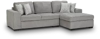 Blakely Gray Fabric Small Right Chaise Storage Sleeper Sectional