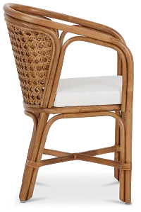 Maui Light Tone Woven Upholstered Arm Chair