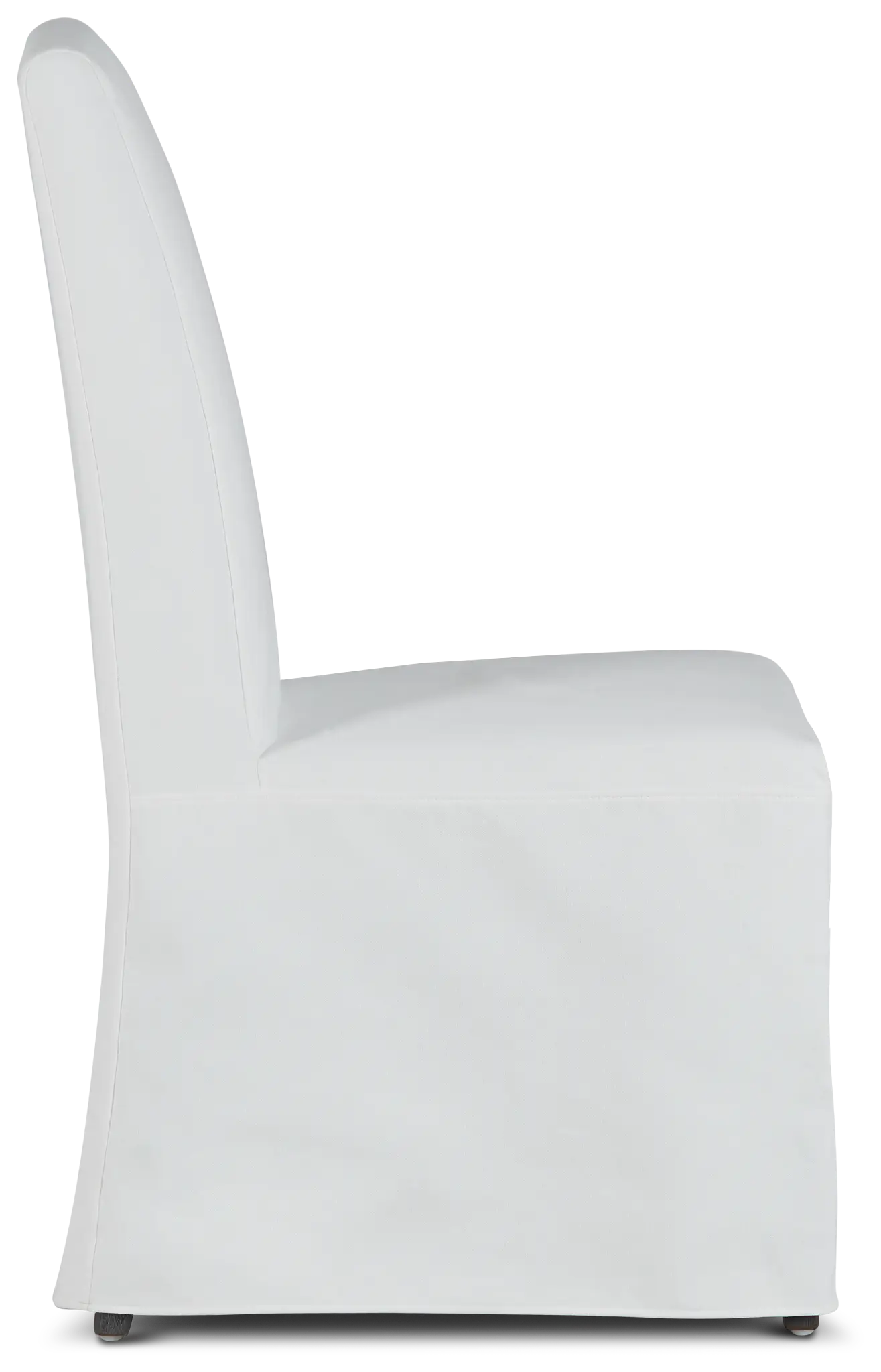 Destination White Long Slipcover Chair With Medium-tone Leg Destination White Long Slipcover Chair With Medium-tone Leg