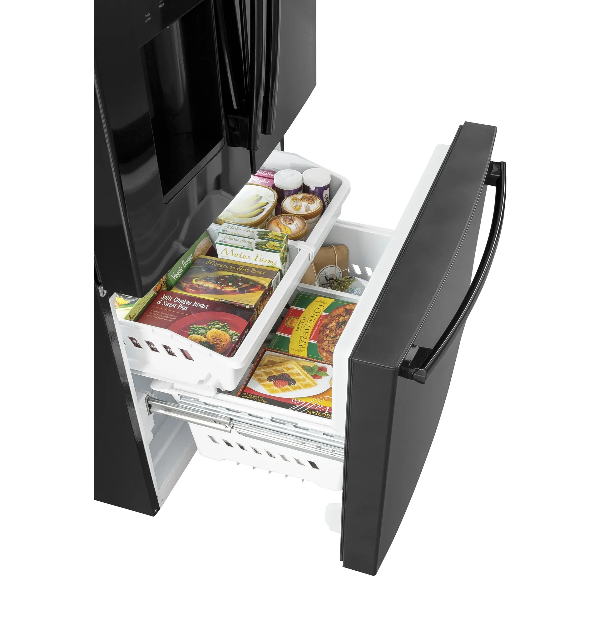 Ge 26 Series Black French Door Refrigerator