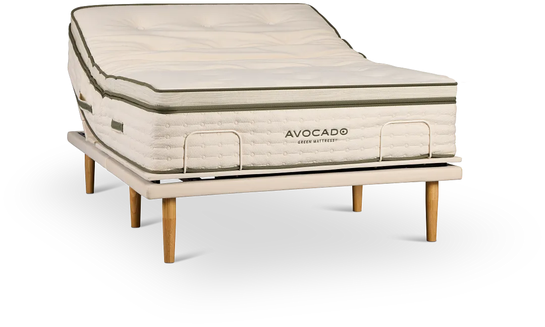 Avocado Green Plush Eco Plus Adjustable Base Mattress Set
