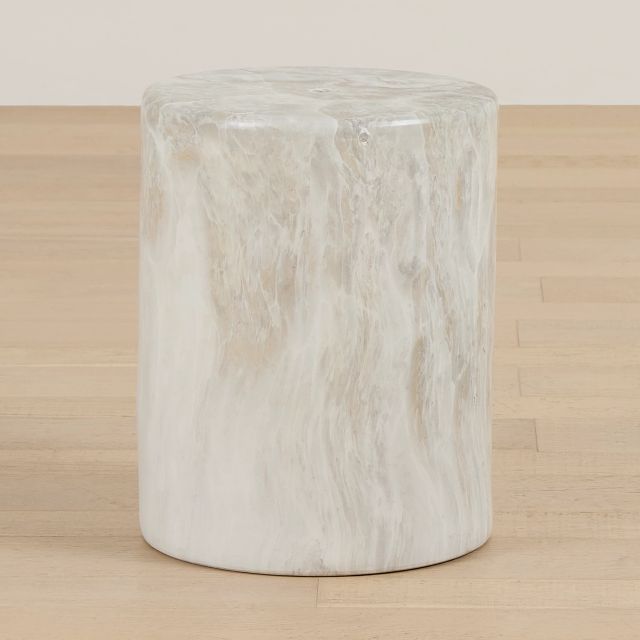 Lima Beige Accent Stool