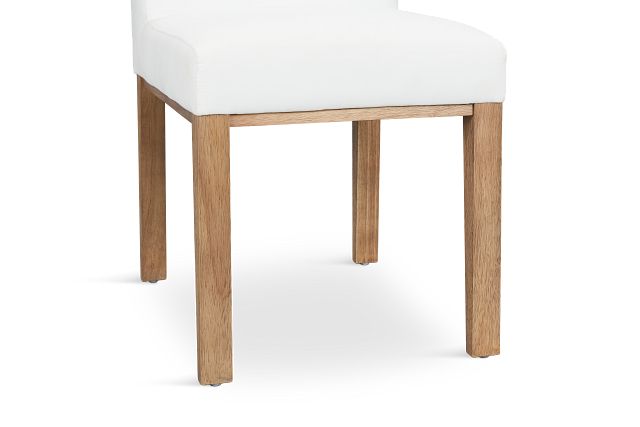Haven White Upholstered Side Chair