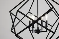 Cage Black Chandelier