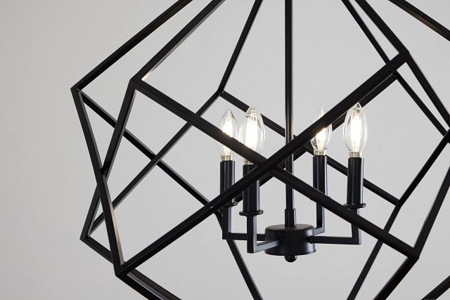 Cage Black Chandelier